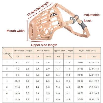 Adjustable Muzzle Safety Breathable Pet Mouth Mask