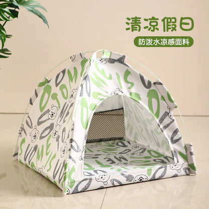 Pet Tent Bed Canvas Semi-enclosed Sleeping Bed