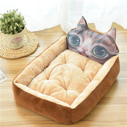 Sofa Washable Cartoon Pet Beds for Small Dogs Cats