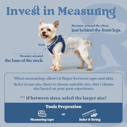 Soft Mesh Harness for Small Dogs, Reflective, Navy Blue