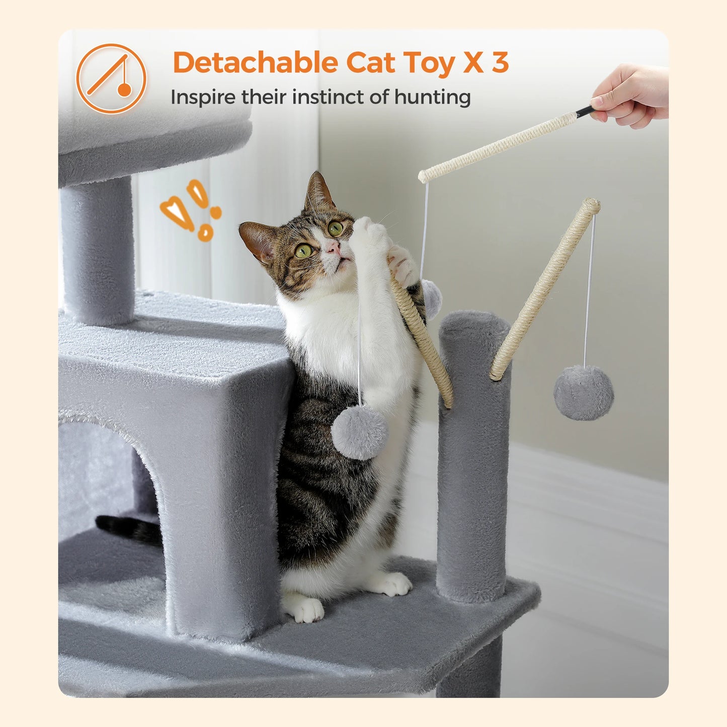 Tall Cat Tower/Super Big Hammock/Scratching Post
