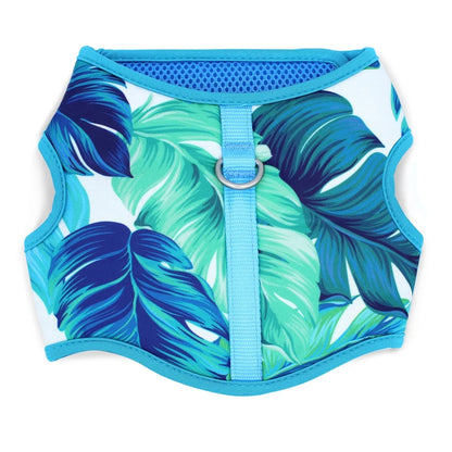 Adjustable Tropical Leaf Dog Harness Medium Comfortable Fit