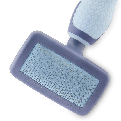 Plastic Dog Slicker Grooming Brush Flexible Bristles