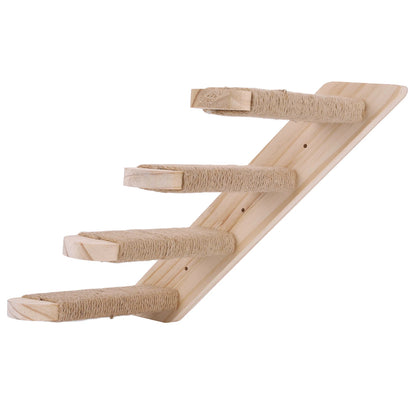 Wooden Climbing Ladder Wall Mounted Cat Perch Shelves