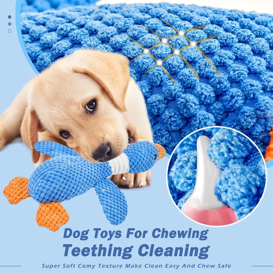 Goose Dog Toy for Aggressive Chewers Crinkle Squeaky