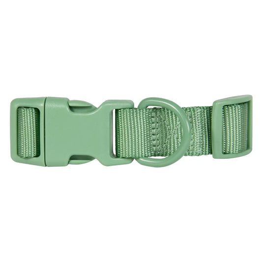 Adjustable Polyester Dog Collar with D-Ring Leash Attachment