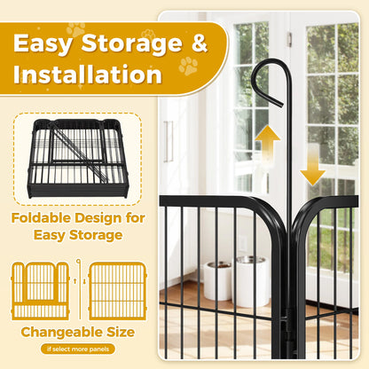 Heavy Duty Puppy Exercise Pen for Yard, RV Camping 8pc