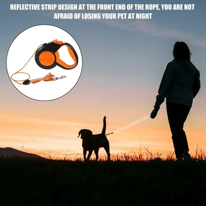 Retractable Dog Leash Reflective Non-Slip Handle