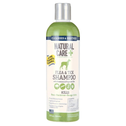 Flea and Tick Dog Shampoo Natural Plant Extracts Safe 12oz