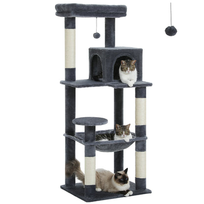 Multi-Level Cat Tree, Scratching Posts, Cozy Hammock