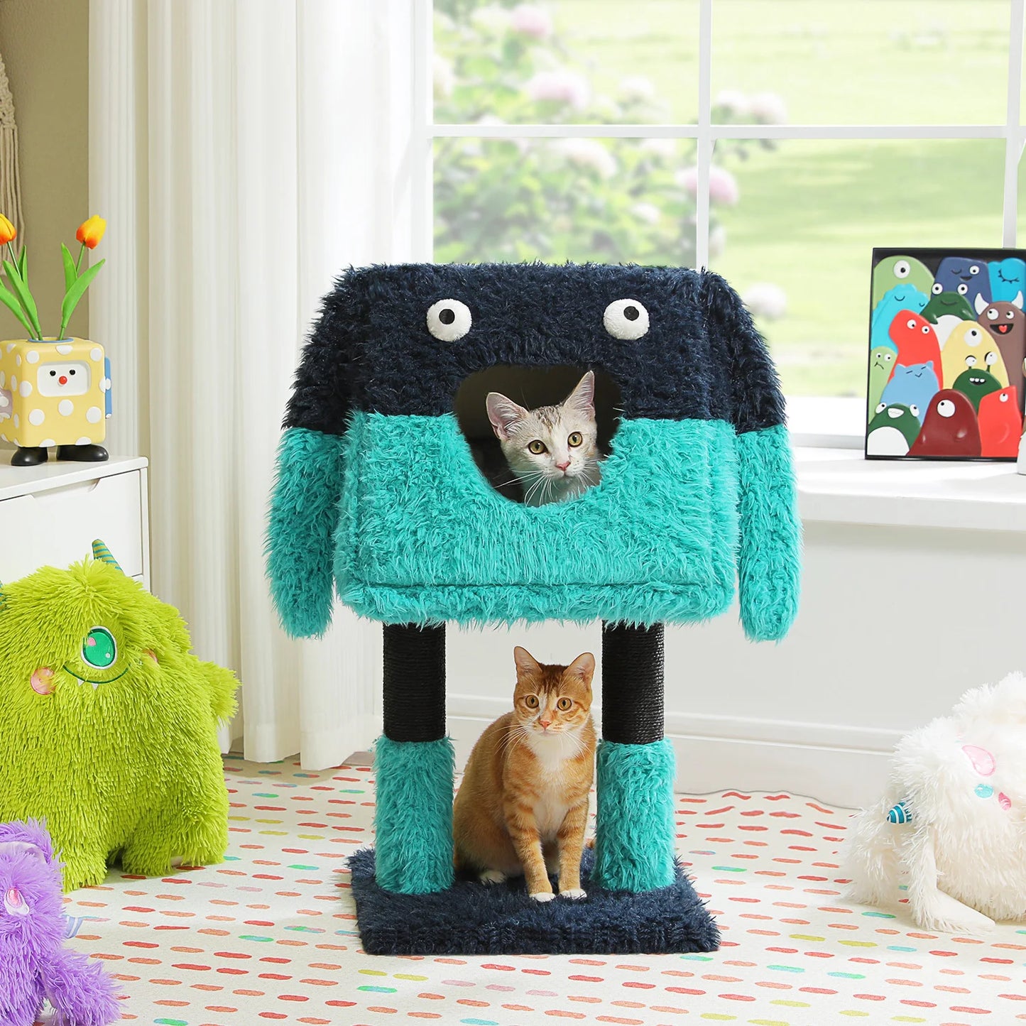Monster Series Cat Tower Big Condo Sisal-Wrapped Legs