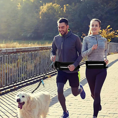 Hands Free Leash Reflective Waist Bag Retractable
