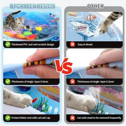 Anti-Scratch Cat Water Sensory Play Mat