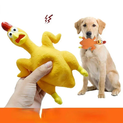 Screaming Chicken Dog Toys Squeak