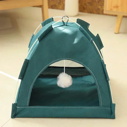 Pet Tent Bed Canvas Semi-enclosed Sleeping Bed